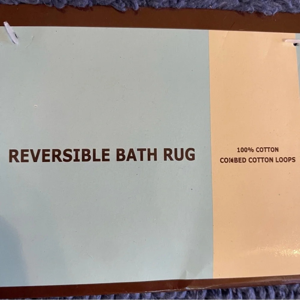 Navy Blue Bath Mat Runner 20” x 60” New reversible machine washable